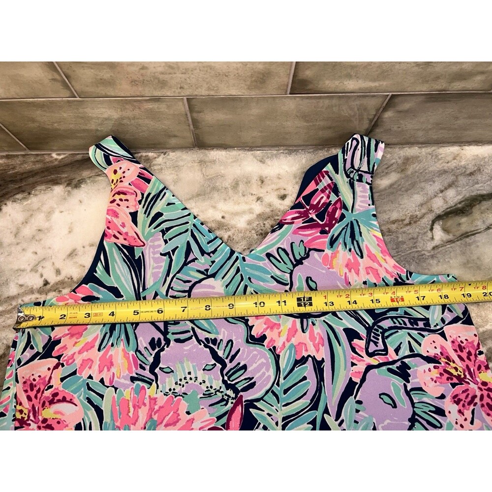 Lilly Pulitzer Florin Reversible Tank Top sz Medium Slathouse Soirée Loose Flowy - Picture 7 of 9